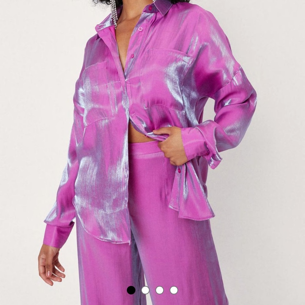 Purple and Pink Button Down - Picture 1 of 2